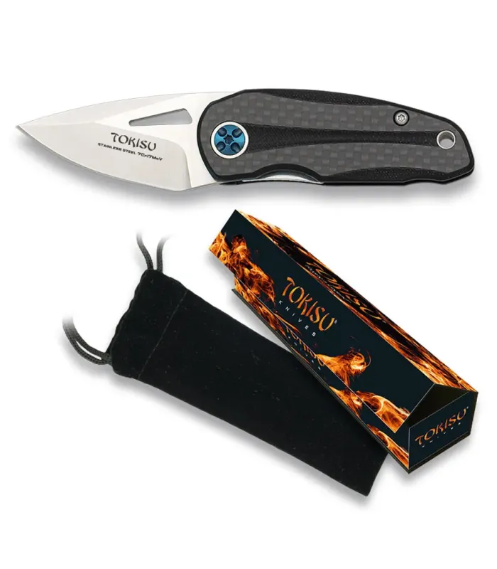 Tokisu F. Koolstofstaal Zakmes CNC Lagering (12,30 cm.) ⚔️