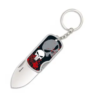Navaja-llavero Calavera española 3D con clip, hoja 4 cm ⚔️