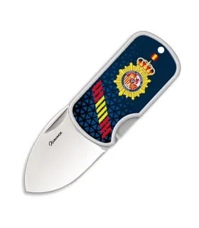 Coltello della Polizia Nazionale spagnola 3D con clip, lama di 4 cm ⚔️