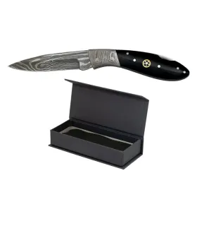 Schwarzes Messer aus Damaszenerstahl, 312 Lagen ⚔️