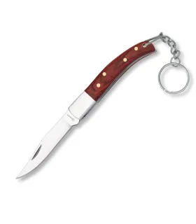 Messer Pistolen-Griff aus rotem Stamina-Holz, 6 cm Klinge ⚔️