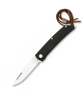 Couteau Albainox avec manche en stamina noire, lame de 7,5 cm. ⚔️