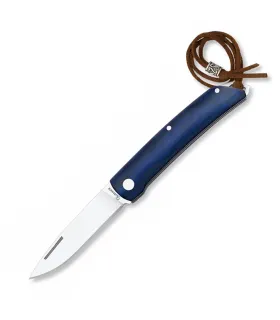 Couteau Albainox avec manche en stamina bleu, lame de 7,5 cm. ⚔️