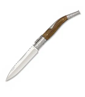 Klassisk Albainox-kniv med zebra-træhåndtag, blad 13,20 cm. ⚔️