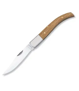 Albainox Klappmesser mit Pistolenverschluss und Griff aus Naturholz ⚔️