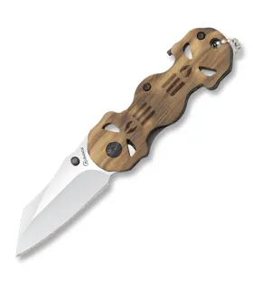 Messer mit Holzgriff Totenkopf, 6 cm. ⚔️