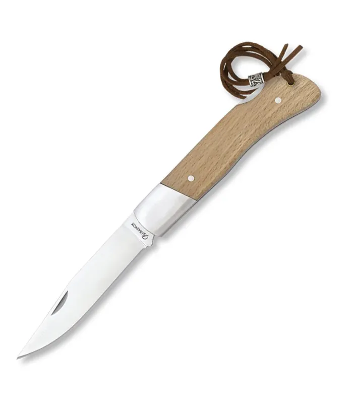 AlbaInox zakmes met houten handvat en stalen virola, 7,8 cm. ⚔️