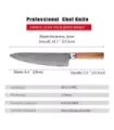 Chef Kitchen Knife Ha Teikoku, Damascus Steel Blade (37 cm.) ⚔️