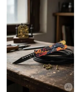 Fanned Knife Third Blade Black Dragon Fire Handle (21.7 cm.) ⚔️