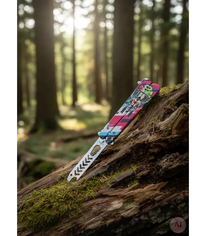 Navaja abanico Third multiusos mango fantasía calavera (21,7 cm.) ⚔️