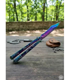 Navaja abanico Third acabado rainbow (23,5 cm.) ⚔️