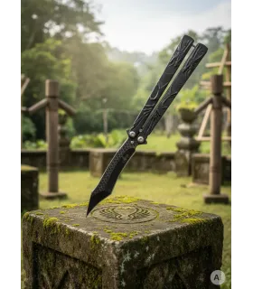 Fan Knife Third black dragon design (23.6 cm.) ⚔️