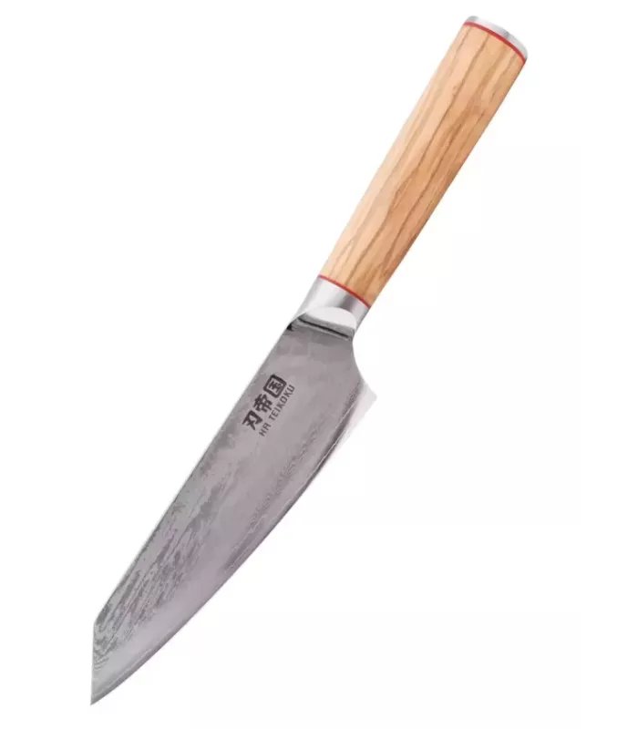 Cuchillo Cocina Chef Ha Teikoku, hoja Acero Damasco (29,5 cm.) ⚔️