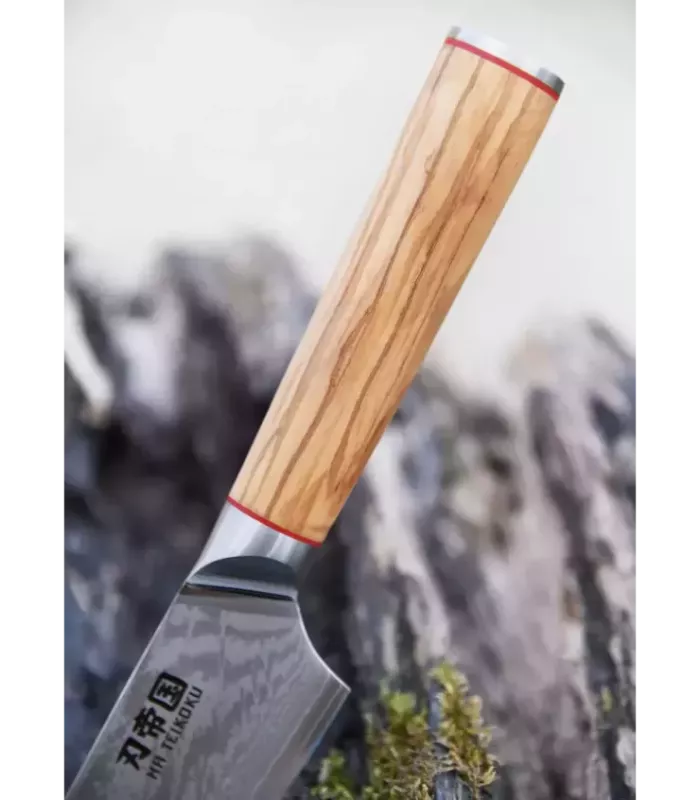 Cuchillo Cocina Chef Ha Teikoku, hoja Acero Damasco (29,5 cm.) ⚔️