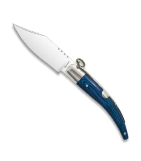 Couteau à virole et anneau de couleur bleue ⚔️