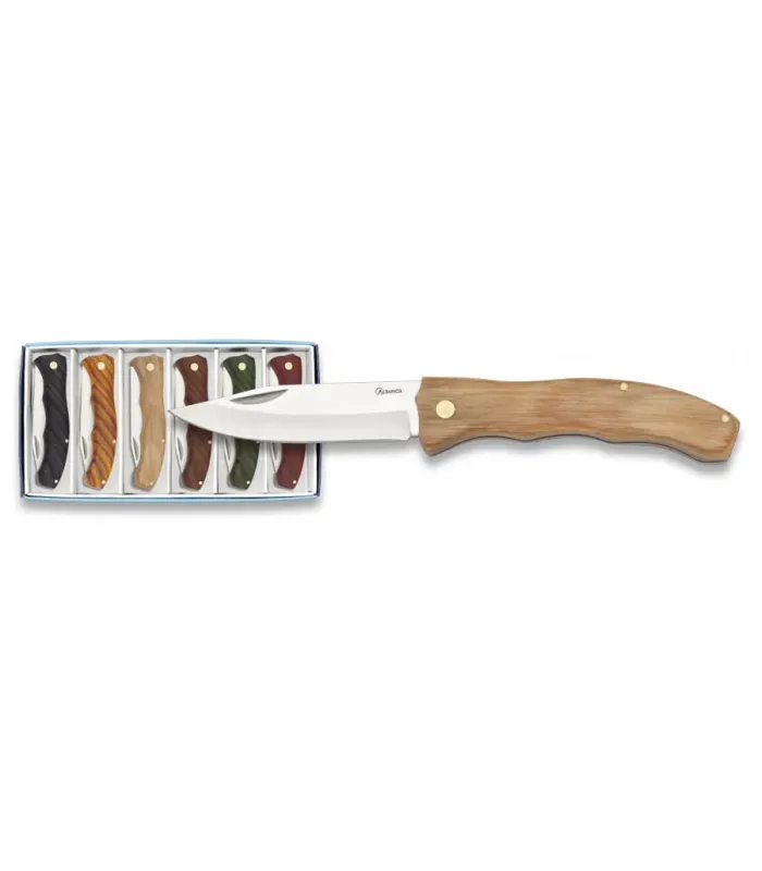 Conjunto de 6 navalhas Albainox de madeira ⚔️