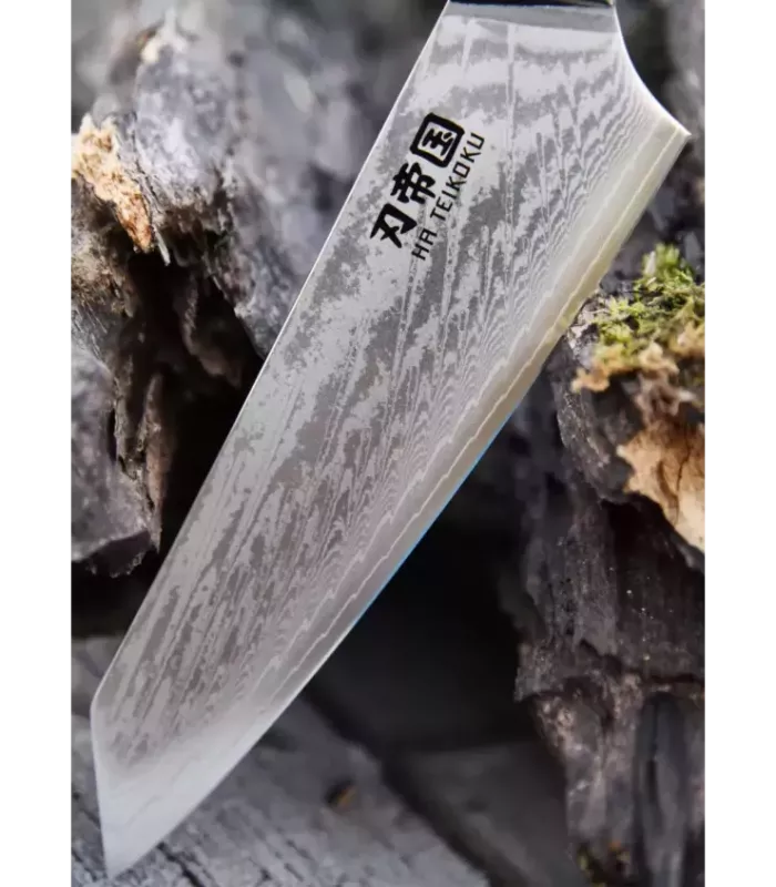 Cuchillo Cocina Chef Ha Teikoku, hoja Acero Damasco (29,5 cm.) ⚔️