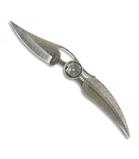 Albainox lommetræker med fjer Apache (20,1 cm.) ⚔️