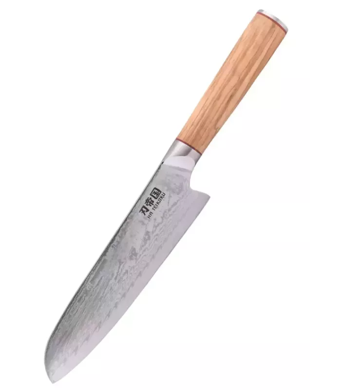 Santoku Køkkenkniv Ha Teikoku, blad i Damaskus stål (31,5 cm.) ⚔️
