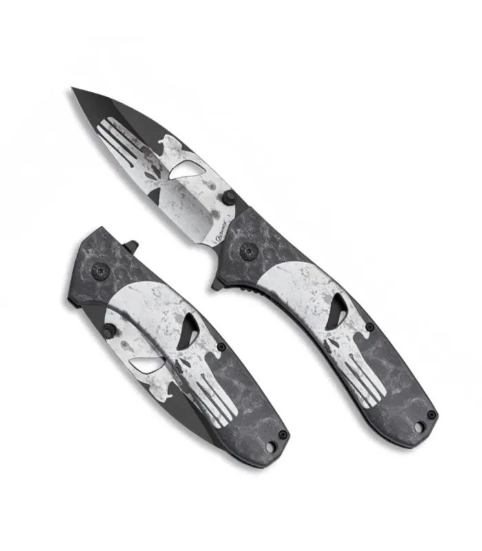 Canivete Albainox 3D caveira Punisher, 9 cm. ⚔️