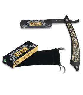 Navaja barbera RainBlack, hoja 13,7 cm. ⚔️