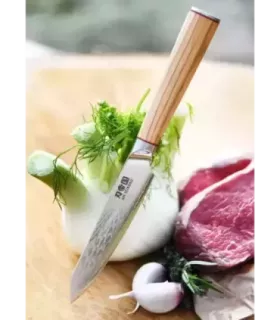 Coltello da cucina Ha Teikoku, lama in acciaio Damasco (24 cm). ⚔️