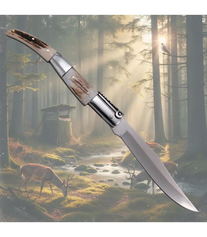 Navaja a manovella Third della serie Cervi (24 cm.) ⚔️