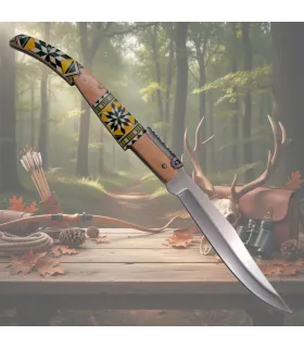 Navaja de carraca decorada Third de la serie Mapple Wood (24 cm.) ⚔️