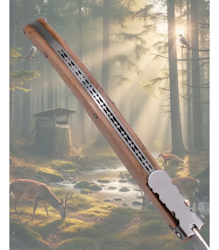 Navaja a manovella Third della serie Legno Acero (28,5 cm). ⚔️