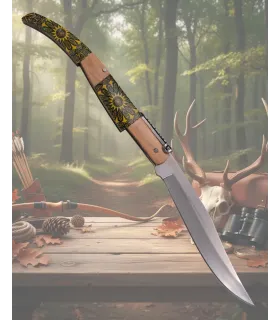 Drehmomentschraubmesser Third Mango dekoriert Damast, Serie Ahornholz ⚔️