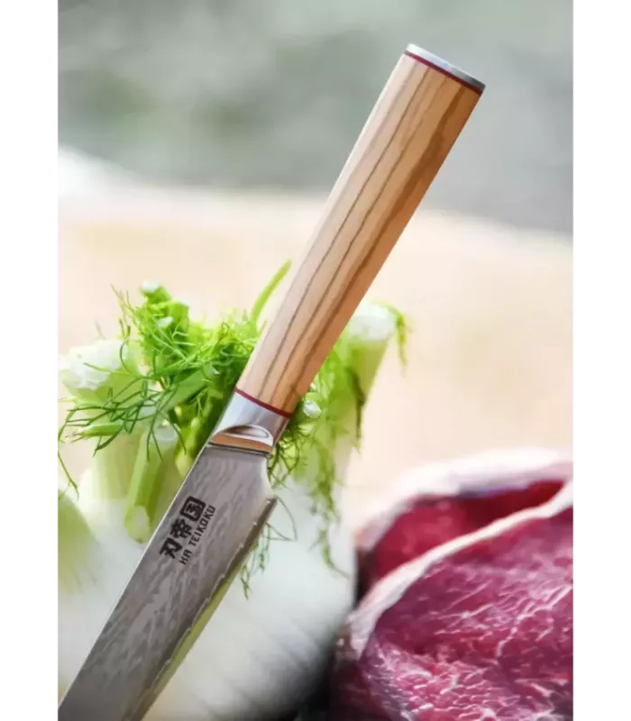 Küchenmesser Ha Teikoku, Klinge aus Damaszenerstahl (24 cm). ⚔️