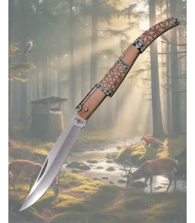 Couteau à cliquet Third mango décoré en marqueterie, série Bois d'Érable ⚔️