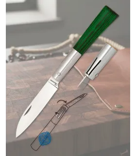 Couteau Albainox avec verrouillage à piston, manche vert stamina ⚔️