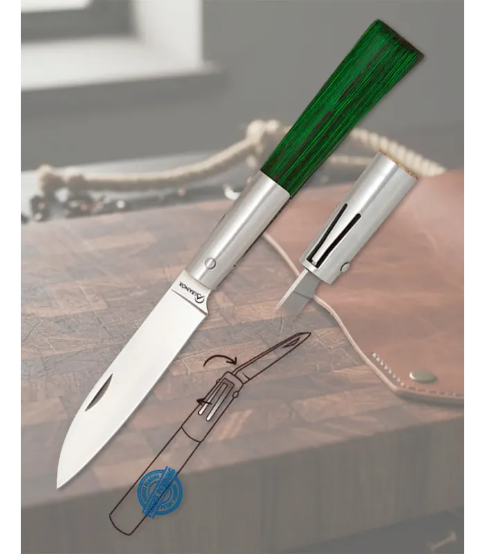Navaja Albainox con cierre pistón, stamina verde ⚔️