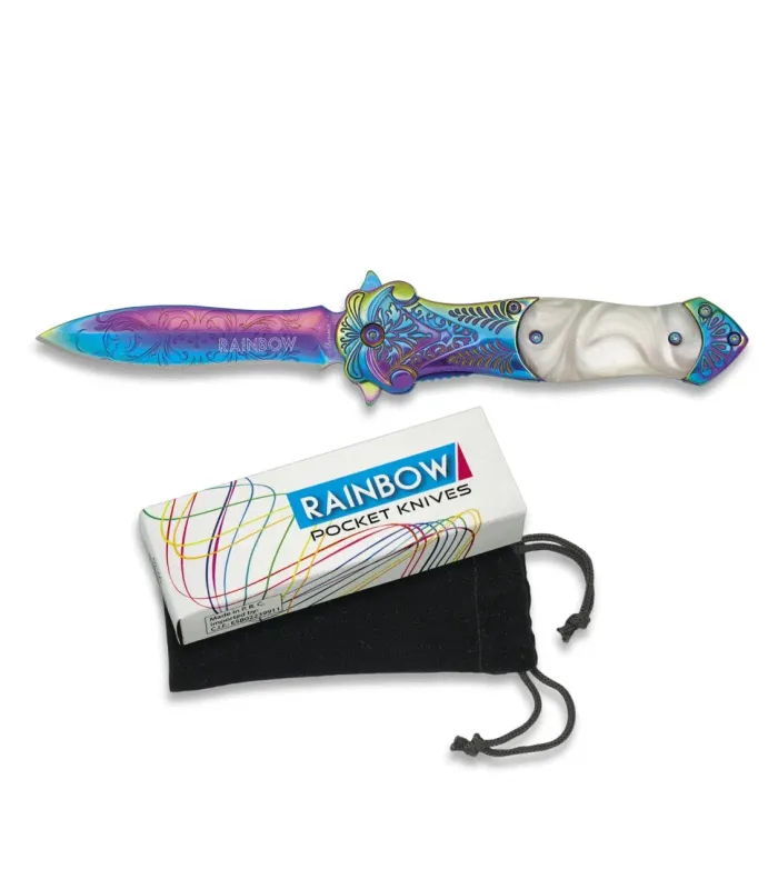 Rainbow-Messer Marke Rainbow dekoriert und FOS (21,4 cm.) ⚔️