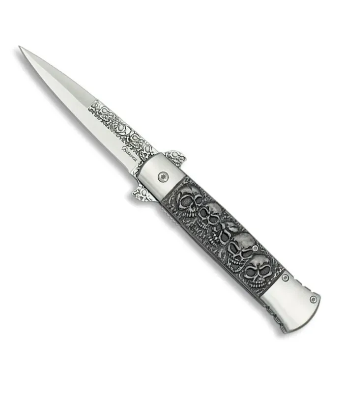 Couteau crânes avec ouverture assistée ⚔️