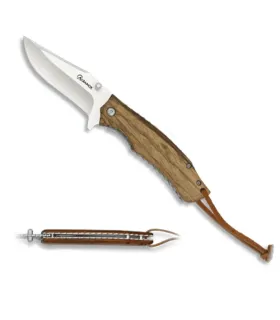 Albainox-mærke kniv med zebra-træ (18,5 cm.) ⚔️