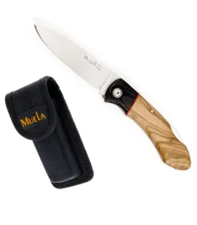 Couteau de verrouillage avec manche en bois d'olivier Muela (lame de 8 cm). ⚔️