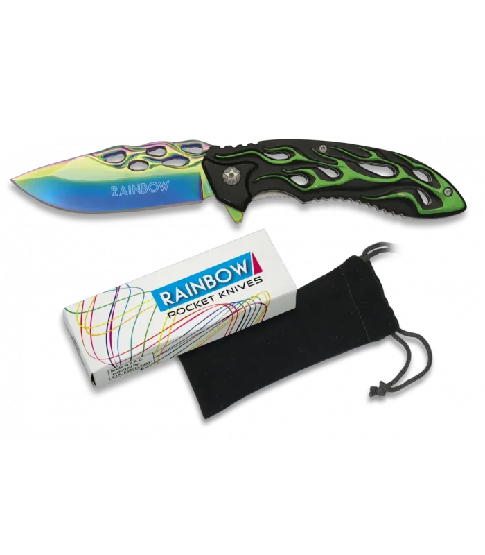 Canivete Rainbow com estojo de veludo (20,1 cm.) ⚔️