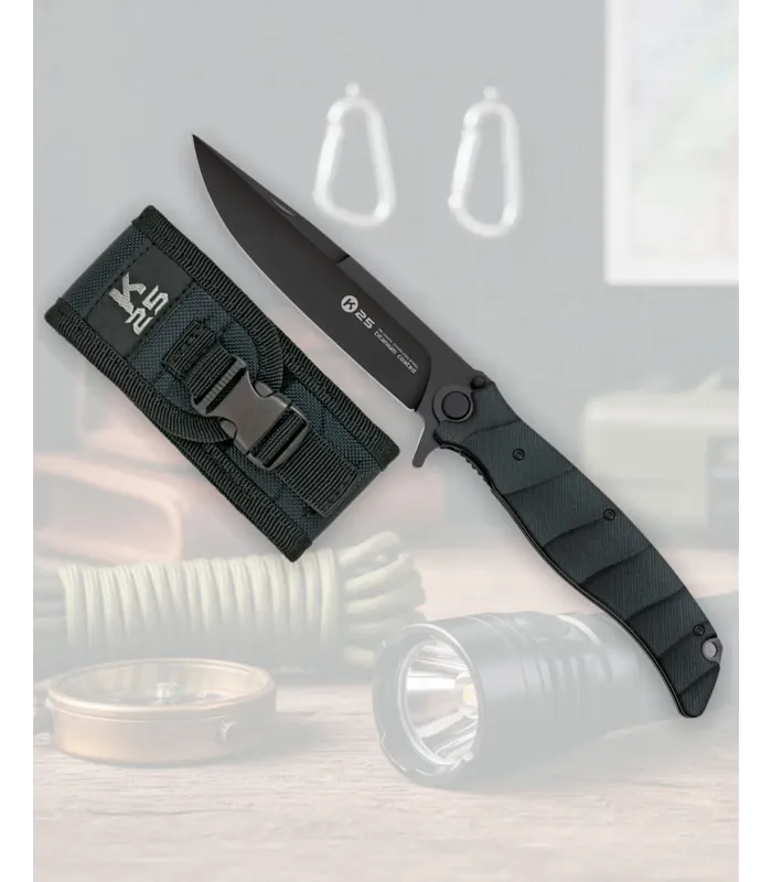 K25 Tactische Mes met Zwart Titanium Afwerking (26 cm) ⚔️