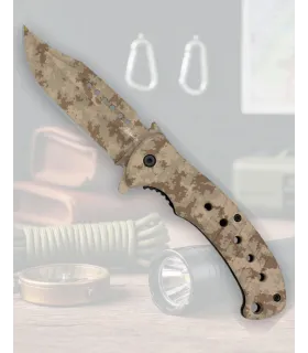 Faca tática Albainox com acabamento camuflado (21,30 cm) ⚔️