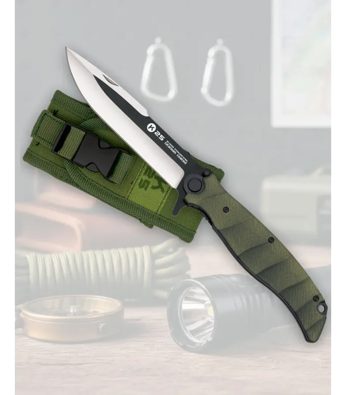 Tactisch mes K25 titanium zwart-grijs (26 cm) ⚔️