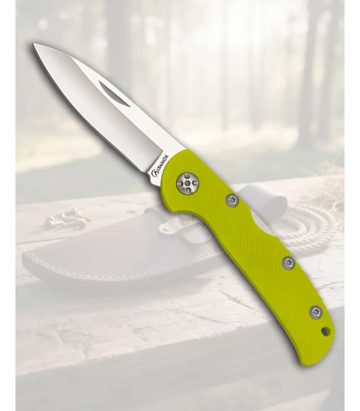 Navaja de campo Albainox cachas de nylon amarilla (19 cm.) ⚔️
