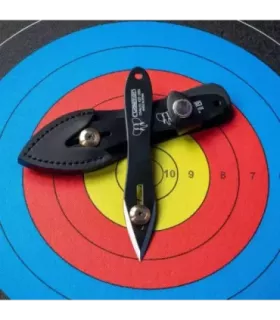 Coltello da lancio, acciaio nero, con 1 contrappeso e fondina ⚔️