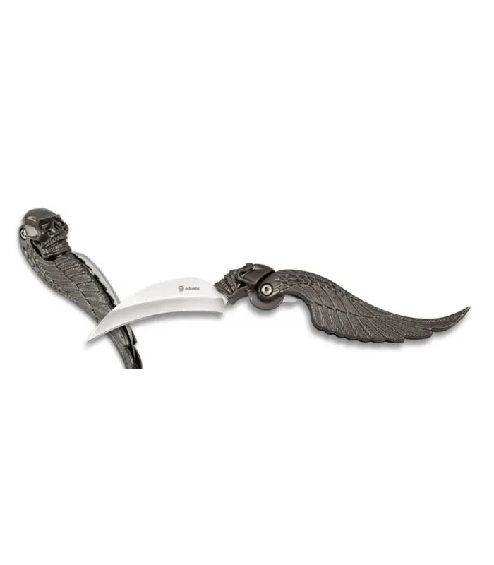 Albainox kniv med kranie og vinge (17,9 cm) ⚔️
