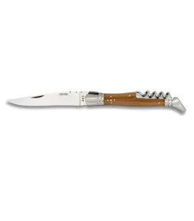 Albainox Laguiole Style Knife with Corkscrew and Olive Wood Handle (19.5 cm) ⚔️