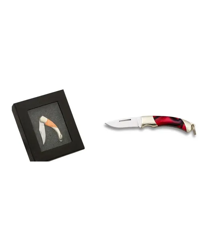 Miniaturmesser Dijes, rotes Perlmutt (Klinge 2,50 cm) ⚔️