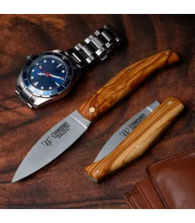 420 Steel Pocket Knife with Olive Wood Handle, 8 cm Blade ⚔️