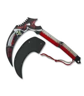 Death Scythe, Red-White Wrapped Handle (45 cm) ⚔️