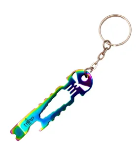 Schädel Multiwerkzeug Schlüsselanhänger Third, Regenbogen ⚔️